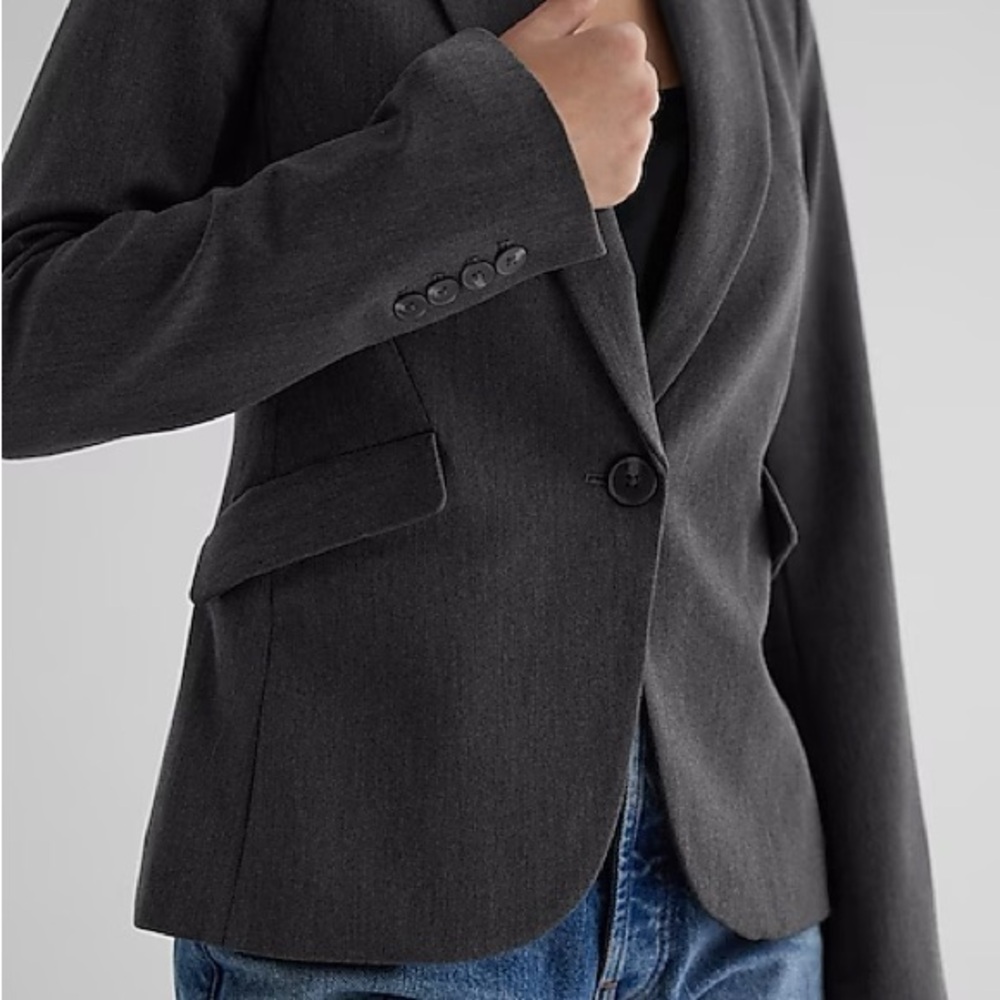 Express Grey Suit Blazer - Picture 10 of 10